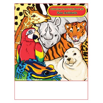 Zoo Animals Imprintable Coloring and Activity Book