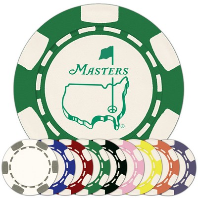 6 Stripe Custom Ball Marker Poker Chip - Foil Heat Stamped