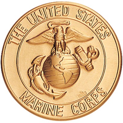 2" United States Marine Corps Stamped Medallion Insert Disc