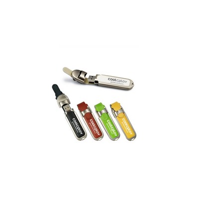 128 MB Colorful Leather and Metal USB Flashdrive