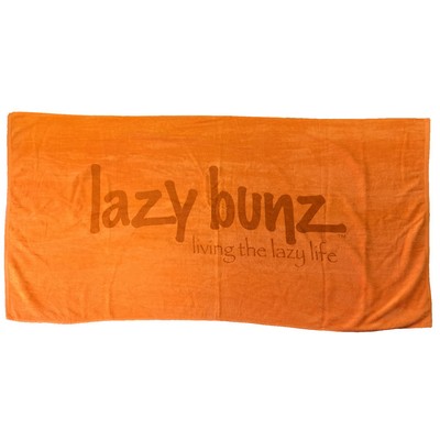 Orange Terry Velour Beach Towel (32"x64")