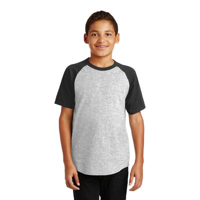 Sport-Tek® Youth Short Sleeve Colorblock Raglan Jersey Shirt