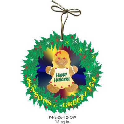 Gingerbread Girl Promotional Wreath Ornament (12 Square Inch)