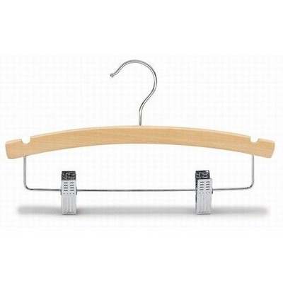 12" Children's Arched Wood Combo Hanger