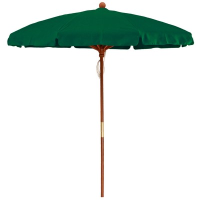 US Made 7 1/2' Commercial Hardwood Frame 8 Panel Patio (Drape) Umbrella