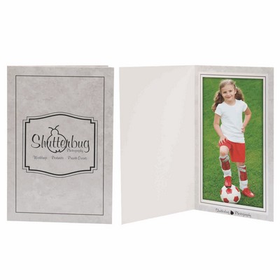 4 x 6 Gray Marble Photo Folder