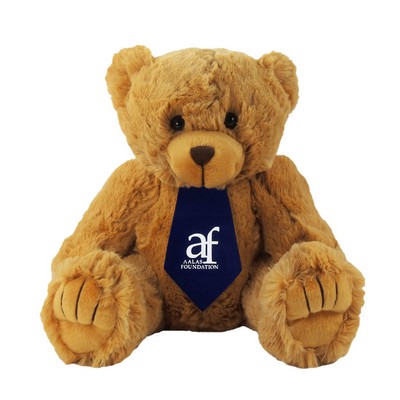 12" Peter Bear Stuffed Animal w/Tie & One Color Imprint