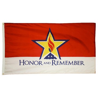 Honor & Remember 2' x 3' Outdoor Nylon Flag with Heading and Grommets