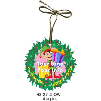 Elf Gift Shop Wreath Ornament (4 Square Inch)