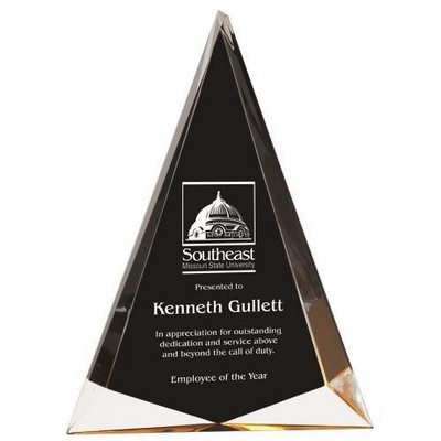 Pinnacle Acrylic Award - Black/Gold - 9"