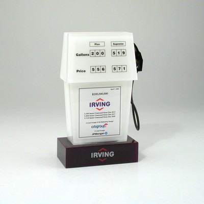 Gas Pump Lucite® Embedment Award (3 1/2" x 6" x 1 3/4")