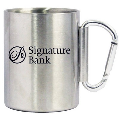 14 Oz. Stainless Steel Carabiner Mug