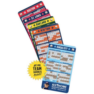 Magnet Sport Schedules - 3.5x6 Baseball Round Corners - 20 mil.