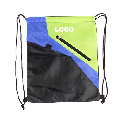 Three-Tone Custom Drawstring Backpack