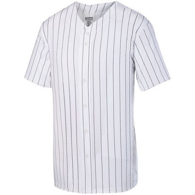 Youth Pinstripe Full Button Jersey