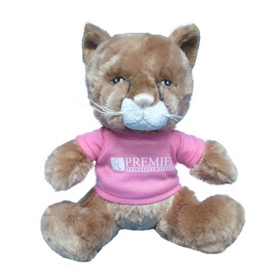 10" Bailey Cougar Stuffed Animal w/ T-shirt (10")