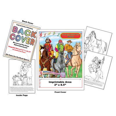 Horses - Imprintable Coloring & Activity Book with Song