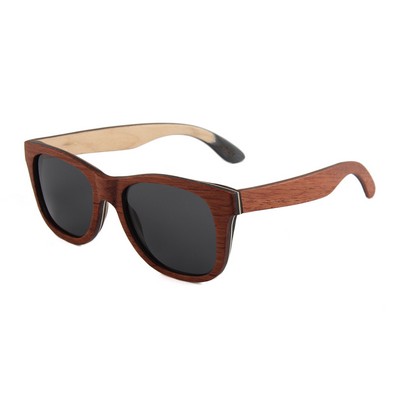 Layered Maple Wood Sunglasses - Natural Frames