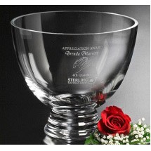 Clear Pedestal Bowl 8-1/2" Dia.