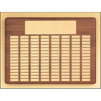 Walnut Perpetual Plaque w/11 Plate Combinations