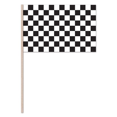 Plastic Checkered Flags w/ 22" Wooden Dowel