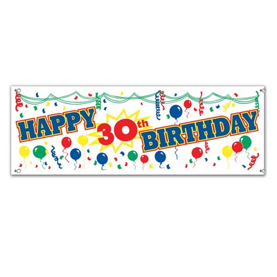 Happy 30st Birthday Sign Banner