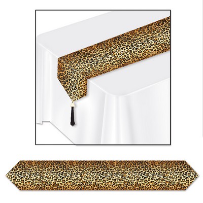 Printed Leopard Print Table Runner