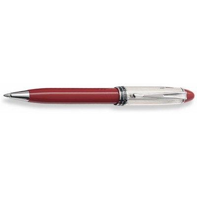 Luxury Line Ipsilon Silver Sterling Silver Cap & Red Barrel Ballpoint