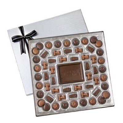 112 Piece Milk & Dark Chocolates w/ 4 Oz. Chocolate Centerpiece