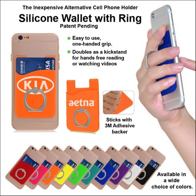 Orange Silicone Wallet w/Ring