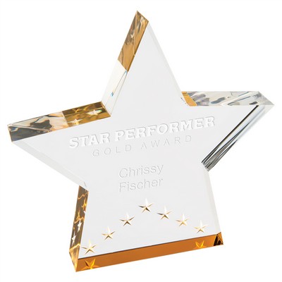 Gold Star Performance Acrylic Award, 6"H