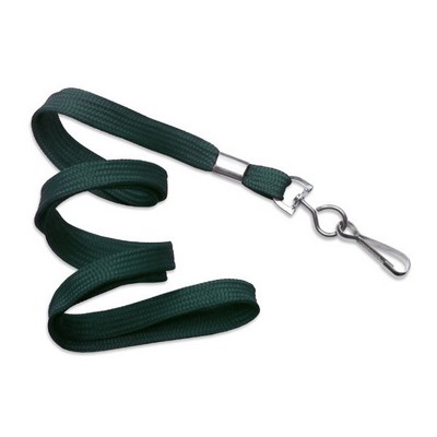 5/8" Blank Lanyard w/Swivel Hook (Forest Green)