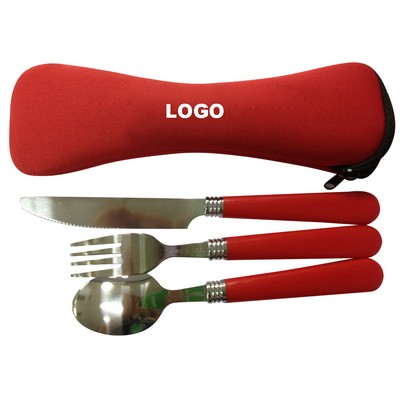 Portable Cutlery Travel Set with Carry Case