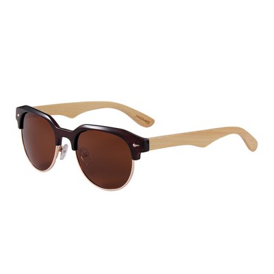 Bamboo Sunglasses - Brown Lenses - Clear Brown Frames