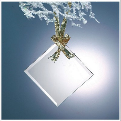 Jade Glass Beveled Ornament, Square Diamond, 3-1/2"x3-1/2"