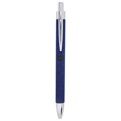 Blue/Black Leatherette Pen