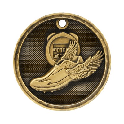 2" 3D Track Medal