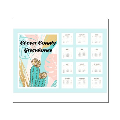 3.5" x 4" Small Magnetic Calendar 20 Mil