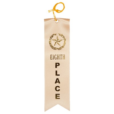 2"x8" 8TH Place Stock Carded Award Ribbon