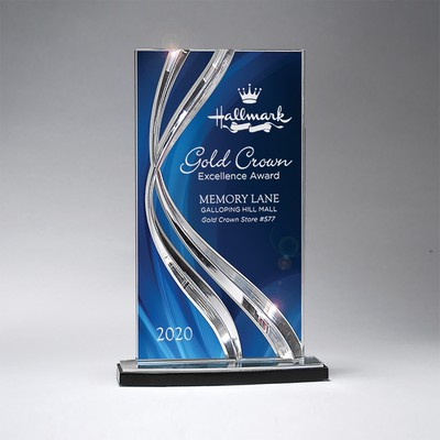 Acrylic Sweeping Ribbon Award - Large