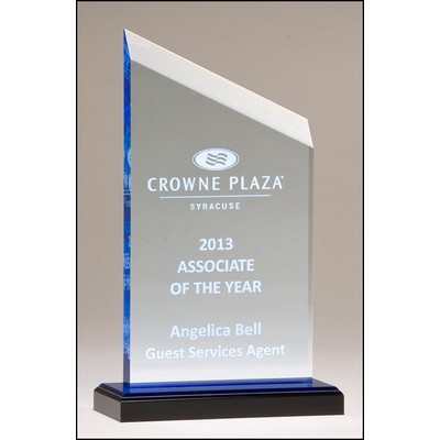 Zenith Series Acrylic Award w/Blue Accents (4.5"x 6.5")