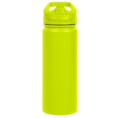 18oz Lime Green Bottle with Straw Lid