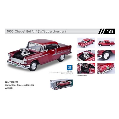 1955 Chevy Bel Air 1/18 Scale Diecast Car