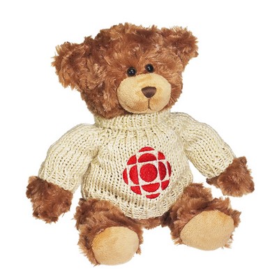 11" Roary Bear w/Hand Knit Embroidered Sweater