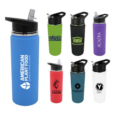 20 Oz. Halcyon® Sports Bottle w/Flip Straw Lid