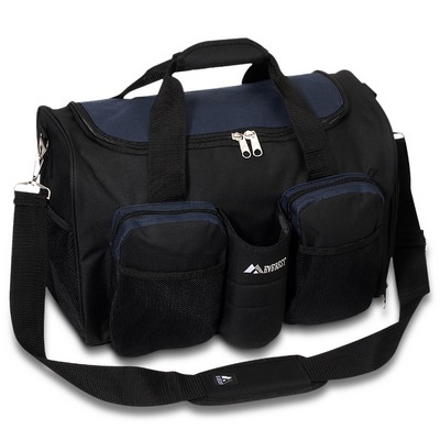 Everest Sports Duffel w/ Wet Pocket, Navy Blue/Black