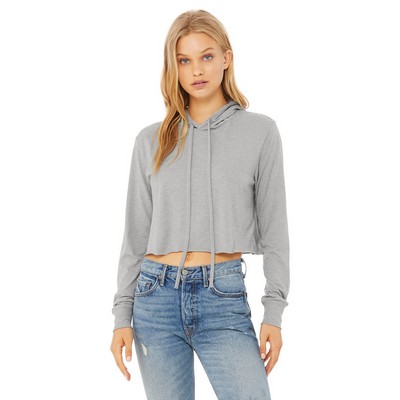 BELLA+CANVAS Ladies' Cropped Long Sleeve Hooded T-Shirt