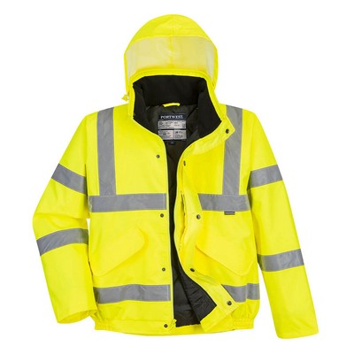 Hi-Vis Yellow Bomber Jacket