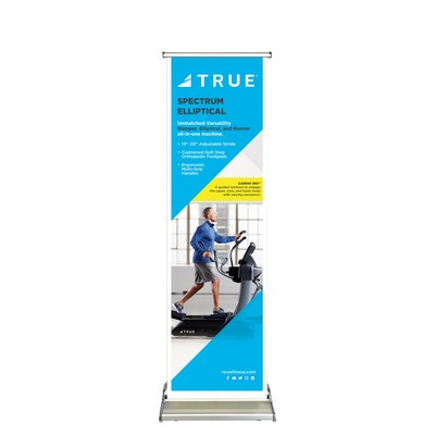 Superior Retractable Banner - 24" Poly film, Full Color, No Minimum