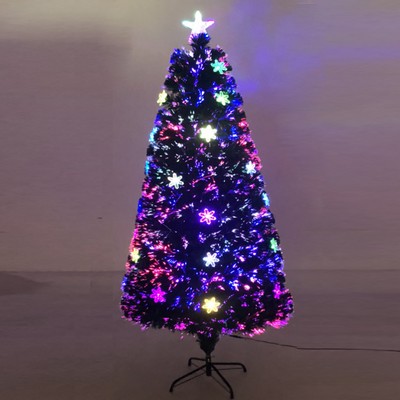 Lighted Chirstmas Tree with Snowflake